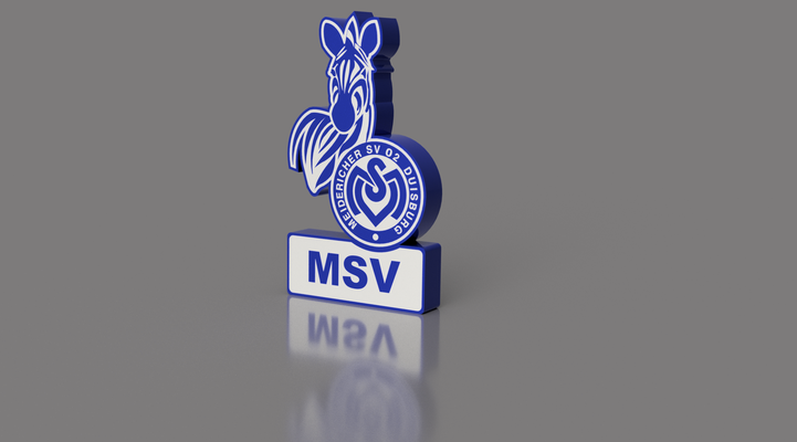 msv duisburg led lampe kunst bundesliga regional liga 3league 2league fußball licht zebra meidericher sv 3d print model - Mito3D