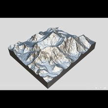 mt everest art mountain high air rock cliffs rocky model 3d blender mesh topography terrain land 3d print model - Mito3D