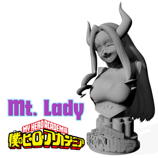 mt lady bust - boku hero academia Art all might toshinori bnha bnh no izuku midoriya free my academy shoto todoroki mineta 3d print model - Mito3D