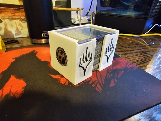 mtg deckbox jogos magia recolhimento coberta caixa 3d print model - Mito3D