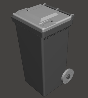 mtg wheelie poubelle plate forme boîte dé compartiment 3d print model - Mito3D