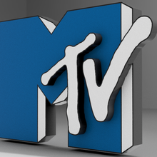 mtv logotipo emblema Projeto avatar ícone futebol música canal 3dkma 3d print model - Mito3D