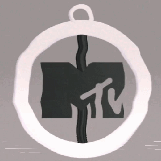 mtv logo one two color rotating key ring keychain rotary jewel necklace 3d print model - Mito3D