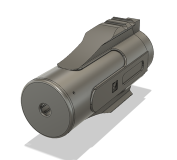 mtw billet 7 inch integrated suppressor mtw billet wolverine suppressor silencer tracer  3d print model - Mito3D