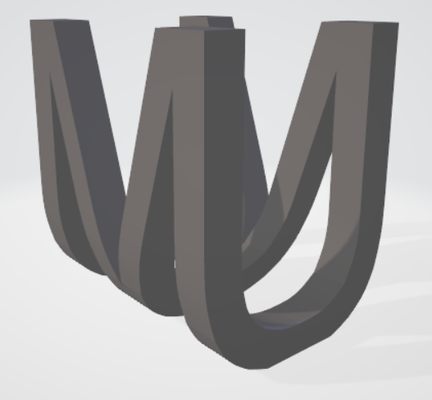 mu arte combinación letras 90 rotación 3d traje 3d print model - Mito3D