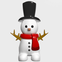 mu eco nieve Natale arte giocattolo pupazzo neve 3d print model - Mito3D