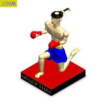 muay thai bambola moda spettacolo il combattimento arti la thailandia boxe tumcutls regalo 3d print model - Mito3D