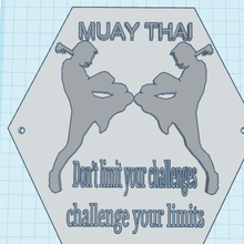 muay thai fighter inspiration sign plaque martial arts mma combat fight 3d print model - Mito3D
