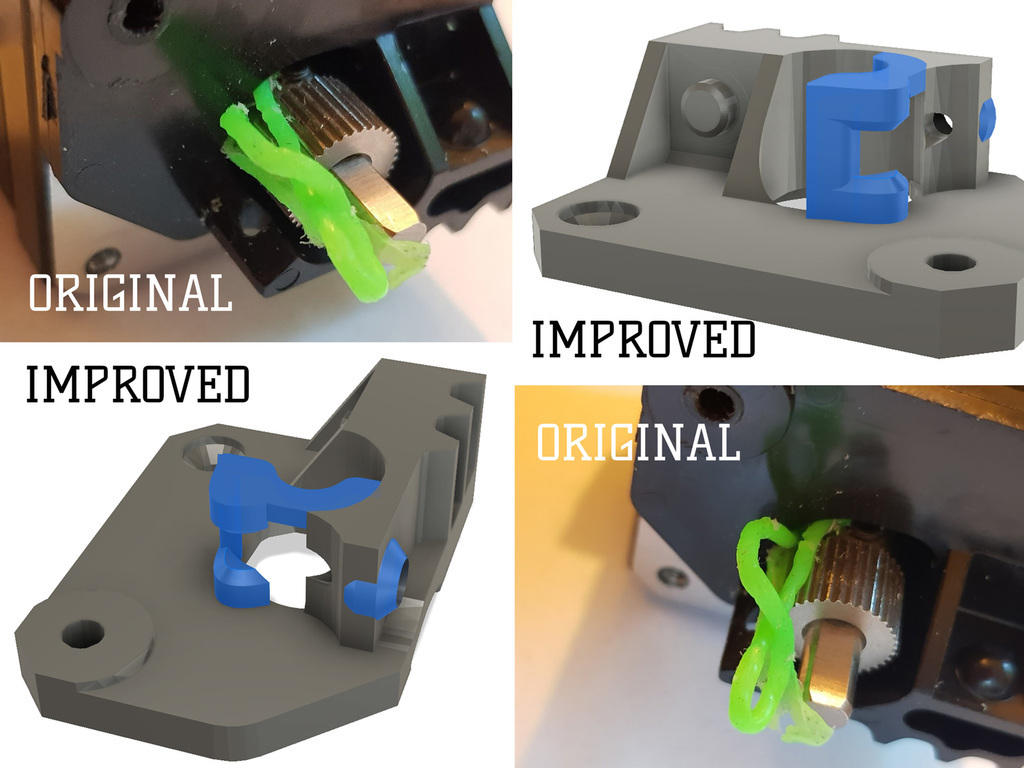 migliorato filamento sentiero fuga flessibile wanhao i3 più 3d stampante estrusori 3D print model - Mito3D