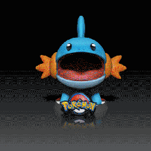 mudkip pok lun figurina 3d Stampa modello anime figura giocattolo Pokemon nintendo bambino fioriera casa gioco 3d print model - Mito3D