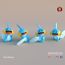 mudkip - gen 3 pokemon starter 3d print model - Mito3D