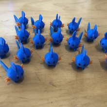 mudkip - pokemon 258 art low poly multi-color multimaterial figures go creatures 3d print model - Mito3D