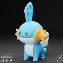Mudkip 1 5 escala Pokémon brinquedo arte modelo kit 3d print model - Mito3D