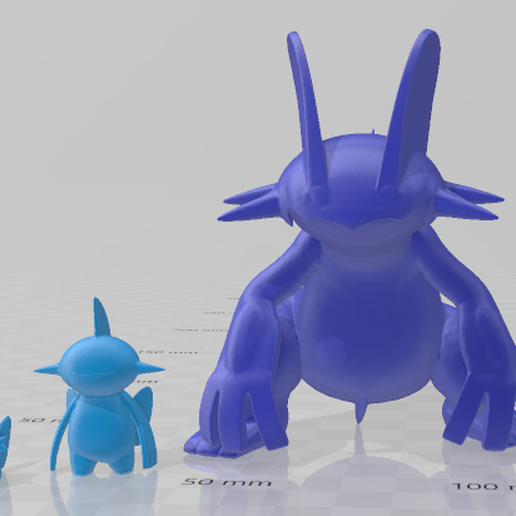 mudkip marshtomp swampert 3D print model - Mito3D