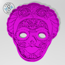 morto catrina frida kahlo biscotto taglierina dia de Halloween fondente cranio bancario 3d print model - Mito3D