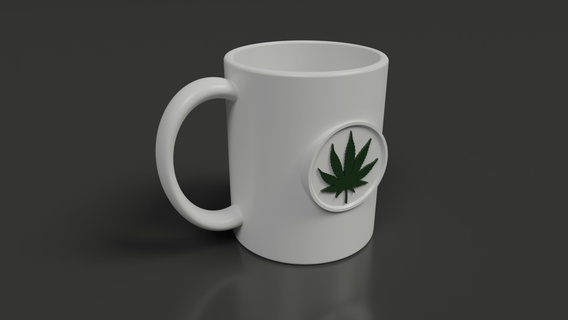 mug cannabis cup 3d print model - Mito3D