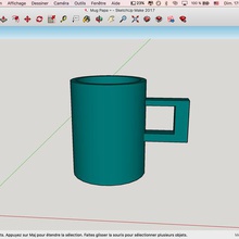 mug bleu marine la maison tassé tasse 3d impression 3d print model - Mito3D