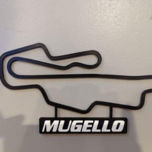 mugello track map nameplate wall art 3d print model - Mito3D