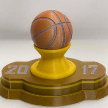 multi-color basketball trophy marchmadness multi-extruder palette palette3d sports sport_outdoors 3d print model - Mito3D
