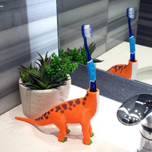multi-color dinosaur toothbrush holder tool 3d printing 3d print model - Mito3D