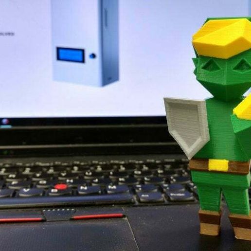 multi color low poly lien 4 Couleur 3d impression faible vidéo Jeux Zelda 3D print model - Mito3D