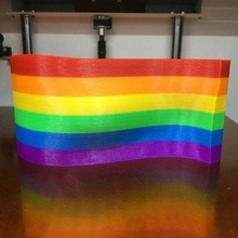 multi color orgullo bandera impresora intercambio filamentos igualdad lgbt lgbtq multicolor arco iris sign_logos 3d print model - Mito3D