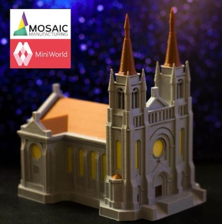 multi color Sioux düşme katedral model tapınak şakak mabet Amerika Birleşik Devletleri kilise palet renk dönüm noktası bazilika renkli filament palette3d basılı Palet baskılı mini dünya 3d print model - Mito3D