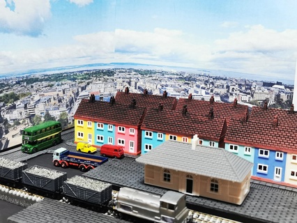 multi colored Terrasse skalierbar Eisenbahn Spur oo ho 1 148th 75th 87th Englisch Häuser 3d print model - Mito3D