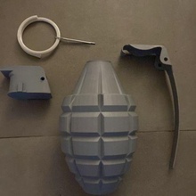 multi piece grenade 3d print model - Mito3D