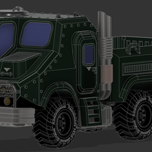 multi-purpose cargo truck grimdark future - piece terrain necromunda warhammer 40k game scifi 3d print model - Mito3D