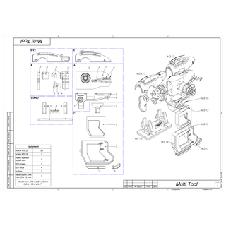 multi tool dell'uomo Skye stampabile 3d modello stl + cad bundle commerciale uso 3d print model - Mito3D