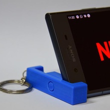 multi-ângulo de suporte do telefone gadget ecd amigável bolso chaveiro fidget 3d print model - Mito3D