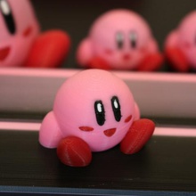multi color kirby 4 colors game character mmu material multi-color no support palette prusa i3 mk2 3d print model - Mito3D