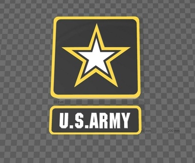 multi color us Ejército logo señales logos 3d print model - Mito3D