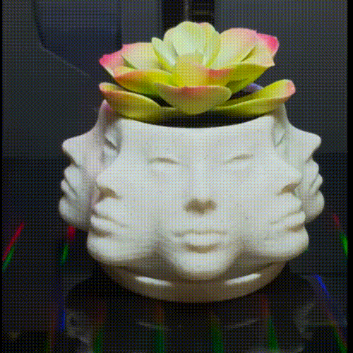 multi cara plantador poli apoia casa panela jardinagem interior plantas decoração poliface multifacetado impressão in colocar plantar buracos suculento 3D print model - Mito3D