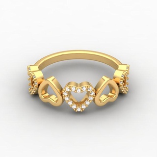 multi heart ring design jewelry engagement diamond wedding set pendant fish dolphine sea water custom work necklace 3d print model - Mito3D