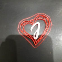 multi lettera San Valentino giorno cuore chiave catena gadget portachiavi amore santo valentin 3d print model - Mito3D