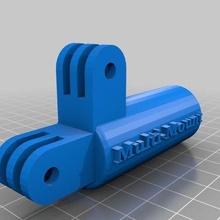 multi mount gopro mop handle 3d print model - Mito3D