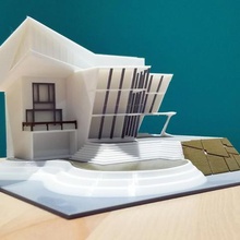 multi-couleur de la maison angulaire outil L'impression 3d moderne modèle contemporaine ville construction l'architecture architectural 3dprinting 3d print model - Mito3D