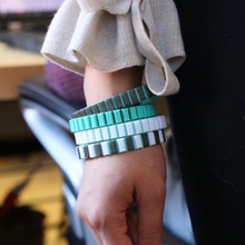 multi-color bangle bracelet jewelry bracelets fashion accessories mosaic palette+ 3d print model - Mito3D