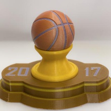 multi-color basketball trophy game 3d print model - Mito3D