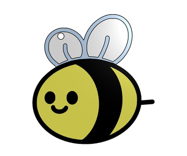 renkli gümbürdemek bal arısı anahtarlık hayvan 3d print model - Mito3D
