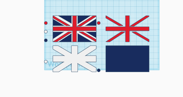 multicolor bandera Inglaterra 3d print model - Mito3D