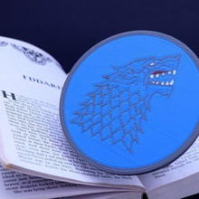 multi-color game thrones coaster house stark tool 3d printing tabletop spool holder palette2 multicolor living room kitchen home decor got gameofthrones drink drinks decoration coasters 3d print model - Mito3D