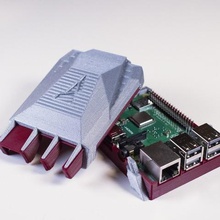 çok renkli raspberry pi 2+ durumda mozaik logo aracı 3d baskı yararlı usb ahududu pı3 durum fonksiyonel model toka 3d print model - Mito3D