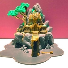 çok renkli tapınak kalıntıları aracı 3d printing trees temples rocks multicolor fantasy face environment building bridge architecture ancient 3d print model - Mito3D