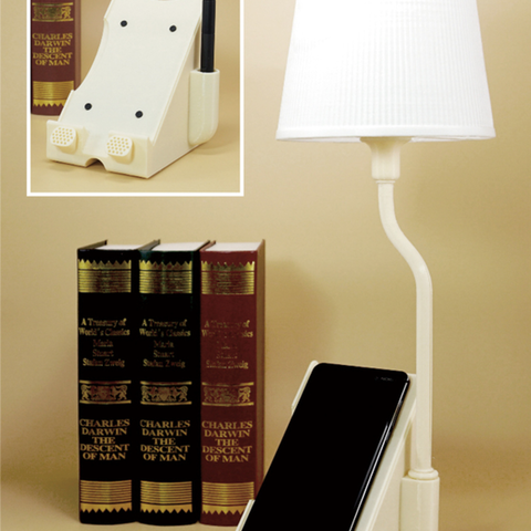 çok işlevli telefon standı lamba ev dekor hediye iphone aydınlatma tbulb toolmoon 3D print model - Mito3D