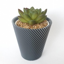 işlevli Fincan bitki tencere araç Kulp destek Lamba sıradan sarmal bükülme vazo ekici modern basit şık pürüzsüz 3d print model - Mito3D