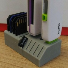 tutuculu USB sd + microsd kart Kulp destek hafıza kartı ofis sıra gadget oyuncak 3d print model - Mito3D