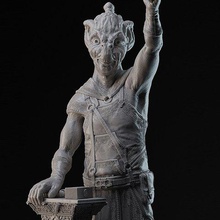 multipart nuroh gribsek master blacksmith sculptures zbrush supportless smiling smile sla scifi resin no support multiple parts male large high detail happy expression detailed creature craftsman character bendansie aliens 3d print model - Mito3D